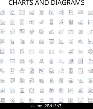Charts and diagrams outline icons collection. Charts, Diagrams, Graphs ...