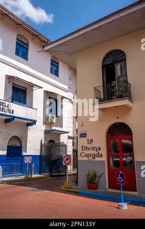 Panama City, Panama - April 1, 2023: Views of Panama City's amazing Old Quater. Stock Photo