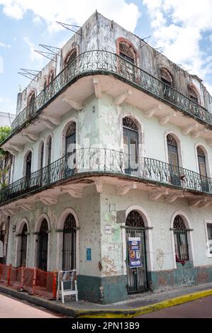 Panama City, Panama - April 1, 2023: Views of Panama City's amazing Old Quater. Stock Photo