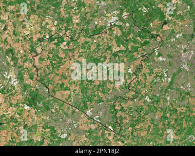 Hinckley and Bosworth, non metropolitan district of England - Great Britain. Low resolution satellite map Stock Photo