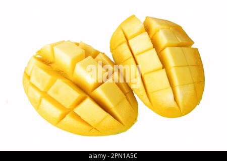 Fresh Yellow ripen Mango isolated on white background Stock Photo - Alamy