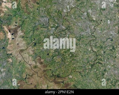 Kirklees, administrative county of England - Great Britain. High resolution satellite map Stock Photo