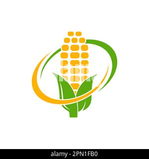corn abstract vector logo Stock Vector