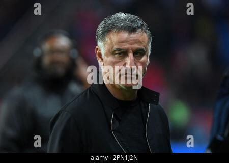 Paris, France. 15th Apr, 2023. Christophe Galtier - PSG vs RC Lens Ligue 1 in Parc des Princes, Paris, France, on April 15, 2023. Photo by Lionel Urman/ABACAPRESS.COM Credit: Abaca Press/Alamy Live News Stock Photo