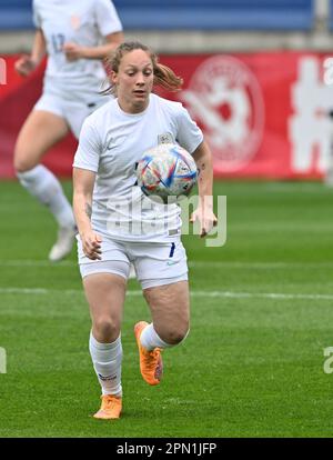 Addison England Angela Addison (7) of England pictured during a friendly women soccer ...