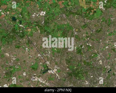 London Borough of Barnet, london borough of England - Great Britain. Low resolution satellite map Stock Photo