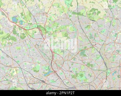 London Borough of Barnet, london borough of England - Great Britain. Open Street Map Stock Photo