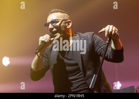 Padua, Italy. 15th Apr, 2023. Moda perform at Gran Teatro Geox, in Padua, Italy, on April 15, 2023. (Photo by Mimmo Lamacchia/NurPhoto) Credit: NurPhoto SRL/Alamy Live News Stock Photo