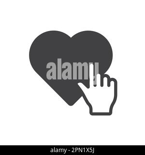 heart like click vector icon Stock Vector