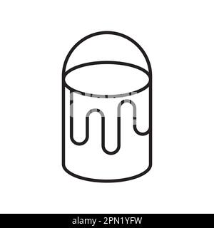 paint bucket outline style vector icon Stock Vector