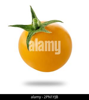 Yellow Cherry Tomato isolated on white with clipping path included Stock Photo