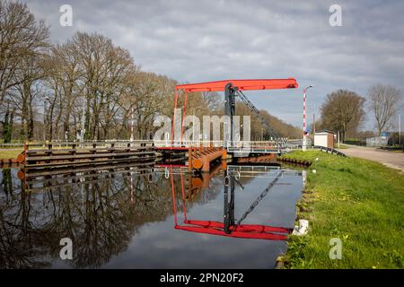 Bridge over Channel. Drawbridge over Canal and Body of Water north west ...