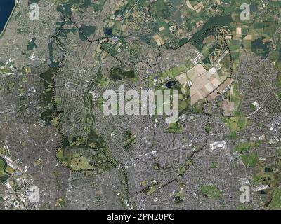 London Borough of Redbridge, london borough of England - Great Britain. High resolution satellite map Stock Photo