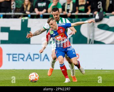 BUDAPEST, HUNGARY - APRIL 2: Szabolcs Schon of MOL Fehervar FC