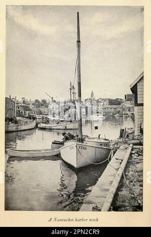 A Nantucket Harbor Nook historic photography from the book  Highways and byways of New England, including the states of Massachusetts, New Hampshire, Rhode Island, Connecticut, Vermont and Maine by Clifton Johnson, 1865-1940 Publication date 1915 Publisher New York, The Macmillan Company; London, Macmillan and Co., Limited Stock Photo