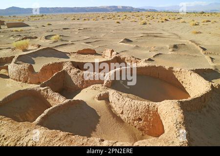 Archaeological Site of Aldea de Tulor Village Complex, Located near the Town of San Pedro Atacama, Northern Chile, South America Stock Photo