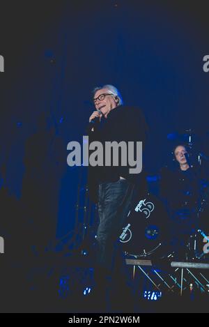 April 15, 2023, Naples, Italy: The Italian singer Nino D'Angelo performs live with his new tour Il Poeta Che Non Sa Parlare at PalaPartenope in Naples. (Credit Image: © Paola Visone/Pacific Press via ZUMA Press Wire) EDITORIAL USAGE ONLY! Not for Commercial USAGE! Stock Photo