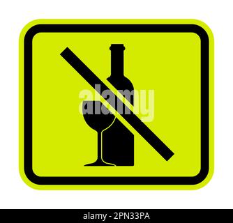 No drinking sign, no alcohol, prohibited activitive Stock Vector