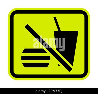 Do not eating Or Drinking Symbol Stock Vector