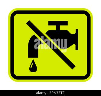 No water tap sign on white Background Stock Vector