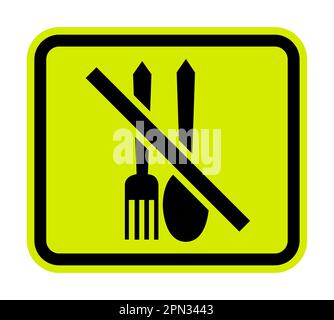 No Food Allowed Symbol On White Background Stock Vector
