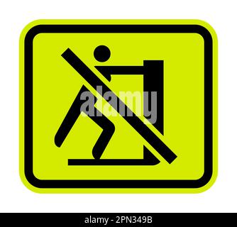 Symbol No Reaching label Stock Vector