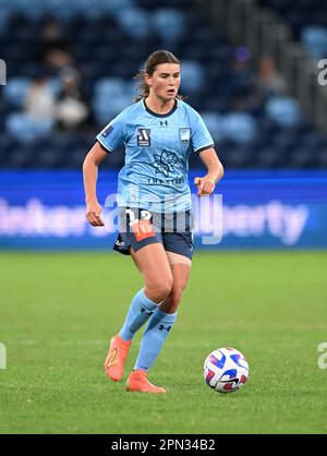 Sydney, Australia. 16th Apr, 2023. Charlize Jayde Rule of Western United in action during the 2022-23 Liberty A-League Women's soccer semi-final match between Sydney FC and Western United held at the Allianz Stadium. Final score Western United 1:0 Sydney Football Club (Photo by Luis Veniegra/SOPA Images/Sipa USA) Credit: Sipa USA/Alamy Live News Stock Photo