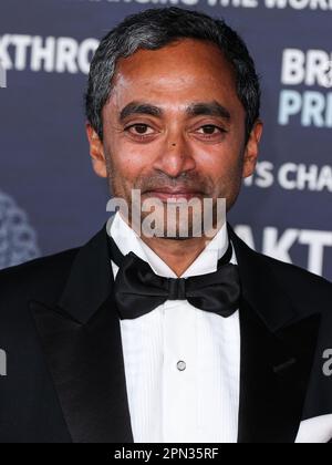 LOS ANGELES, CALIFORNIA, USA - APRIL 15: Sri Lankan-born Canadian and American venture capitalist, engineer, SPAC sponsor, founder and CEO of Social Capital Chamath Palihapitiya arrives at the 9th Annual Breakthrough Prize Ceremony held at the Academy Museum of Motion Pictures on April 15, 2023 in Los Angeles, California, United States. (Photo by Xavier Collin/Image Press Agency) Stock Photo