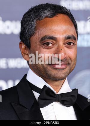 LOS ANGELES, CALIFORNIA, USA - APRIL 15: Sri Lankan-born Canadian and American venture capitalist, engineer, SPAC sponsor, founder and CEO of Social Capital Chamath Palihapitiya arrives at the 9th Annual Breakthrough Prize Ceremony held at the Academy Museum of Motion Pictures on April 15, 2023 in Los Angeles, California, United States. (Photo by Xavier Collin/Image Press Agency) Stock Photo