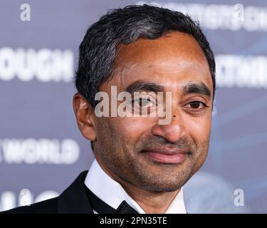 LOS ANGELES, CALIFORNIA, USA - APRIL 15: Sri Lankan-born Canadian and American venture capitalist, engineer, SPAC sponsor, founder and CEO of Social Capital Chamath Palihapitiya arrives at the 9th Annual Breakthrough Prize Ceremony held at the Academy Museum of Motion Pictures on April 15, 2023 in Los Angeles, California, United States. (Photo by Xavier Collin/Image Press Agency) Stock Photo