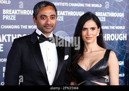 LOS ANGELES, CALIFORNIA, USA - APRIL 15: Chamath Palihapitiya and Nathalie Dompe arrive at the 9th Annual Breakthrough Prize Ceremony held at the Academy Museum of Motion Pictures on April 15, 2023 in Los Angeles, California, United States. (Photo by Xavier Collin/Image Press Agency) Stock Photo