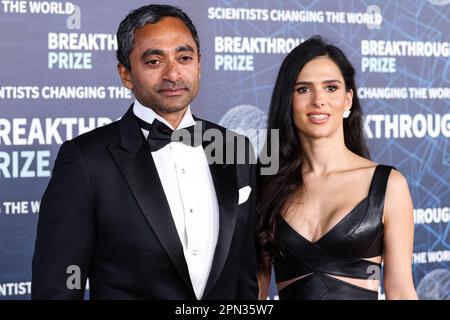 LOS ANGELES, CALIFORNIA, USA - APRIL 15: Chamath Palihapitiya and Nathalie Dompe arrive at the 9th Annual Breakthrough Prize Ceremony held at the Academy Museum of Motion Pictures on April 15, 2023 in Los Angeles, California, United States. (Photo by Xavier Collin/Image Press Agency) Stock Photo