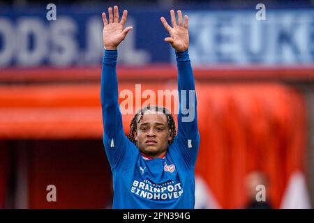 VOLENDAM, NETHERLANDS - APRIL 16: Xavi Simons of PSV during the Dutch Eredivisie match between FC Volendam and PSV at Kras Stadion on April 16, 2023 in Volendam, Netherlands (Photo by Patrick Goosen/Orange Pictures) Stock Photo