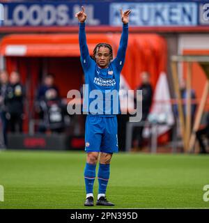 VOLENDAM, NETHERLANDS - APRIL 16: Xavi Simons of PSV during the Dutch Eredivisie match between FC Volendam and PSV at Kras Stadion on April 16, 2023 in Volendam, Netherlands (Photo by Patrick Goosen/Orange Pictures) Stock Photo