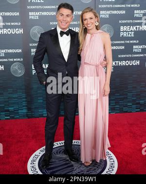 Los Angeles, USA. 15th Apr, 2023. (L-R) Josh Fink and Guest arrives at the 9th Annual Breakthrough Prize Ceremony held at the Academy Museum of Motion Pictures in Los Angeles, CA on Saturday, ?April 15, 2023. (Photo By Sthanlee B. Mirador/Sipa USA) Credit: Sipa USA/Alamy Live News Stock Photo