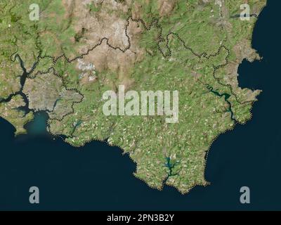 South Hams, non metropolitan district of England - Great Britain. High resolution satellite map Stock Photo