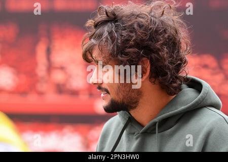 Nottingham, UK. 16th April 2023. Gustavo Scarpa of Nottingham Forest during the Premier League match between Nottingham Forest and Manchester United at the City Ground, Nottingham on Sunday 16th April 2023. (Photo: Jon Hobley | MI News) Credit: MI News & Sport /Alamy Live News Stock Photo