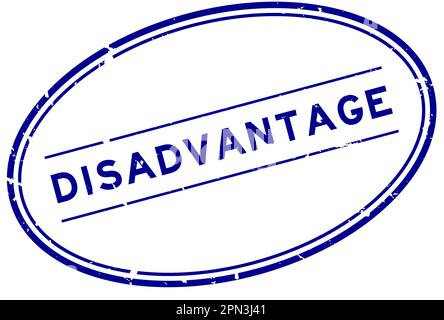 Grunge blue disadvantage word rubber seal stamp on white background Stock Vector