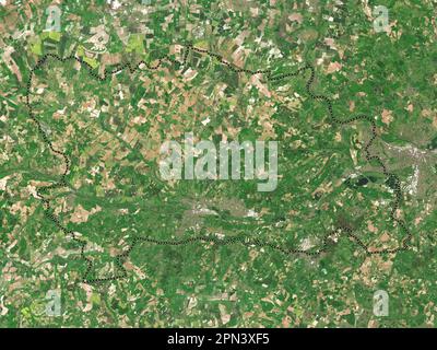 West Berkshire, county of England - Great Britain. Low resolution satellite map Stock Photo