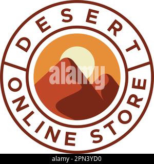 Modern Colorful DESERT ONLINE STORE logo design Stock Vector