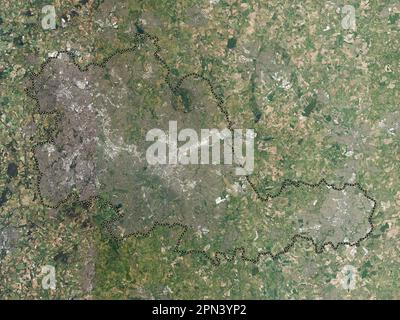 West Midlands Combined Authority, region of England - Great Britain. High resolution satellite map Stock Photo