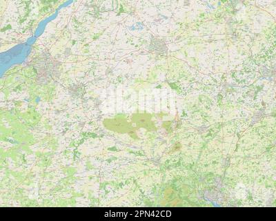 Wiltshire, administrative county of England - Great Britain. Open Street Map Stock Photo