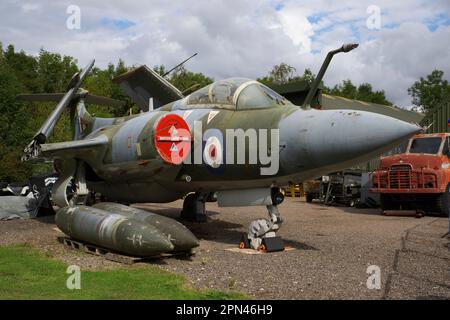 Blackburn Buccaneer, S2B, XV350, East Midland Aeropark, Castle Donnington, UK, Stock Photo