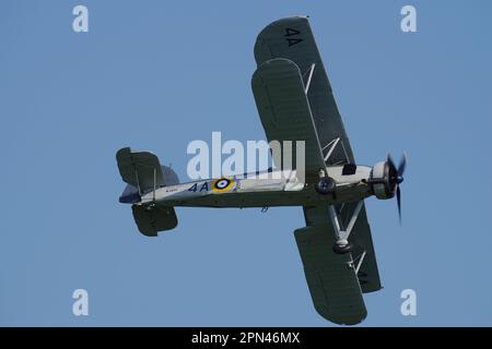 Fairey Swordfish 1, WS856, W5856, 4A, G-BMGC,  Shuttleworth Air Display, Old Warden, England, Stock Photo