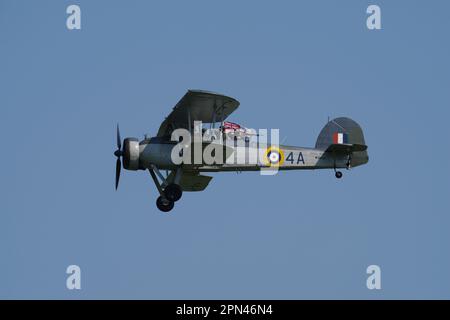 Fairey Swordfish 1, WS856, W5856, 4A, G-BMGC,  Shuttleworth Air Display, Old Warden, England, Stock Photo