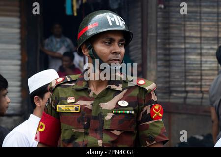 4 April, 2023. Fire in Bongobazar Market. Stock Photo