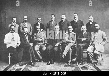 Senior ranks of the revision of Senator N.A. Dedulin in Russia. Photo from 1910. Stock Photo