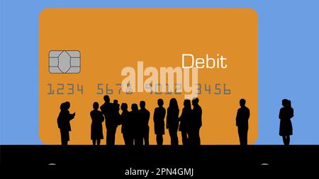 Here is a generic, mock, credit card or debit card that is realistic in design and it is a vector illustration. Stock Vector