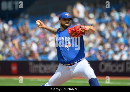 Toronto, Canada. 16th Apr, 2023. Tampa Bay Rays relief pitcher Jason Adam  (47) throws the ball during ninth inning AL MLB baseball action against the  Toronto Blue Jays in Toronto on Sunday