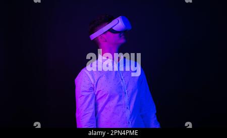 Man Exploring Virtual Reality Stock Photo